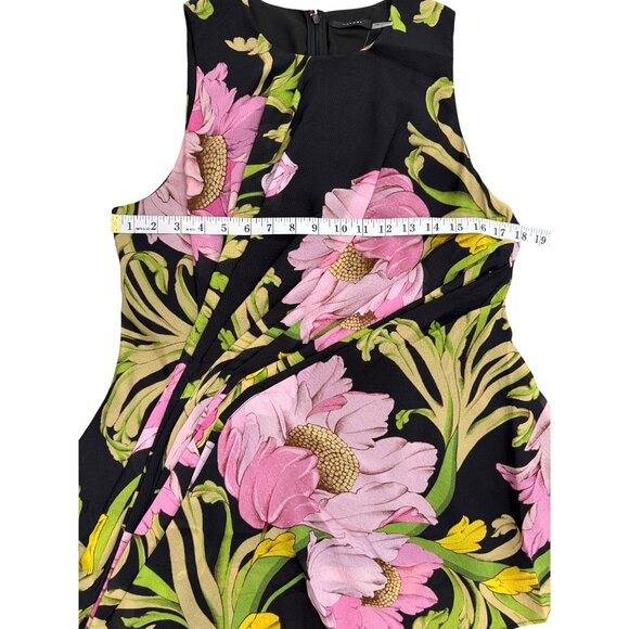 Natori Shinjo Floral Silk Blouse Black Sleeveless Top Womens Size 14 NEW $450 - Picture 6 of 7